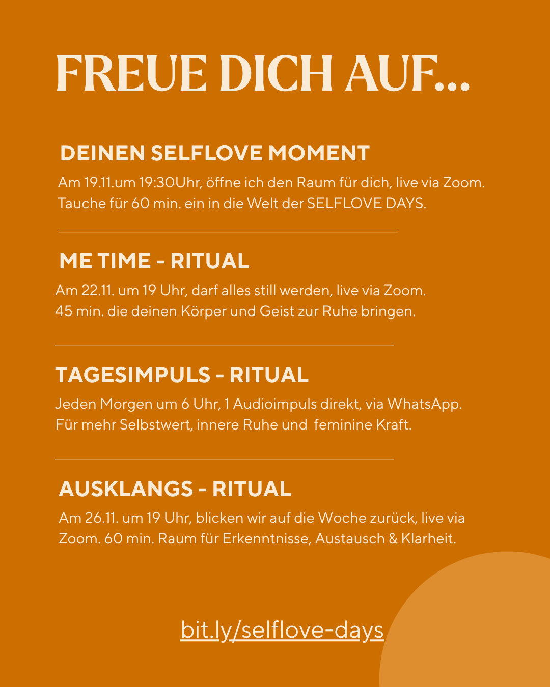 SELFLOVE DAYS - 19.11.25 bis 26.11.25